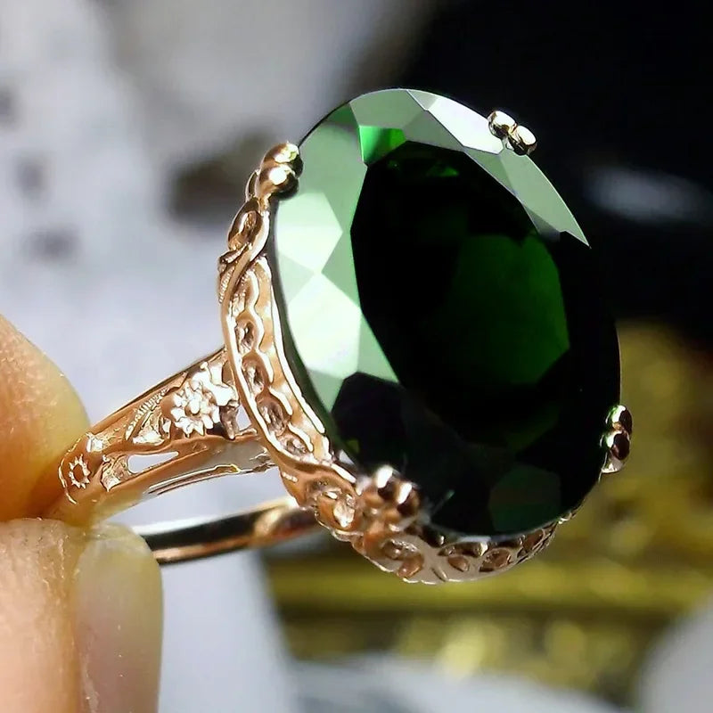 Gorgeous Exquisite High-end Women Crystal Zircon Rings