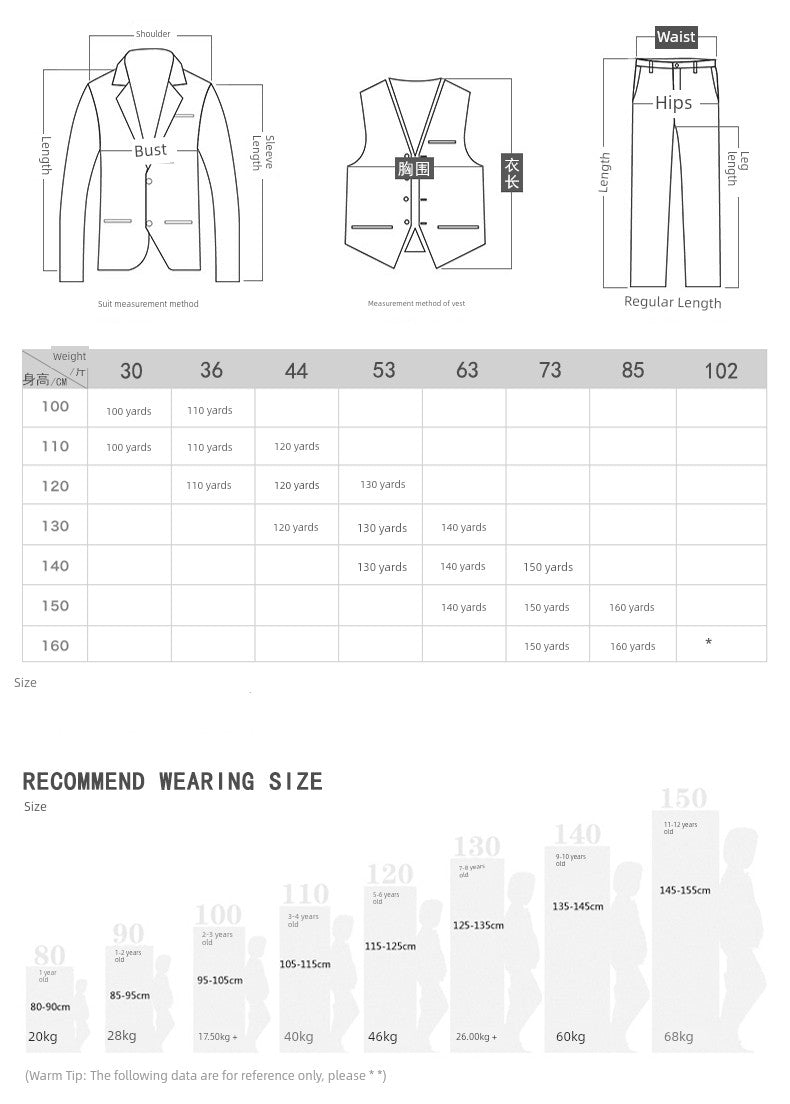 Elegant British Catwalk Boy's Spring Suit Two Pieces Handsome