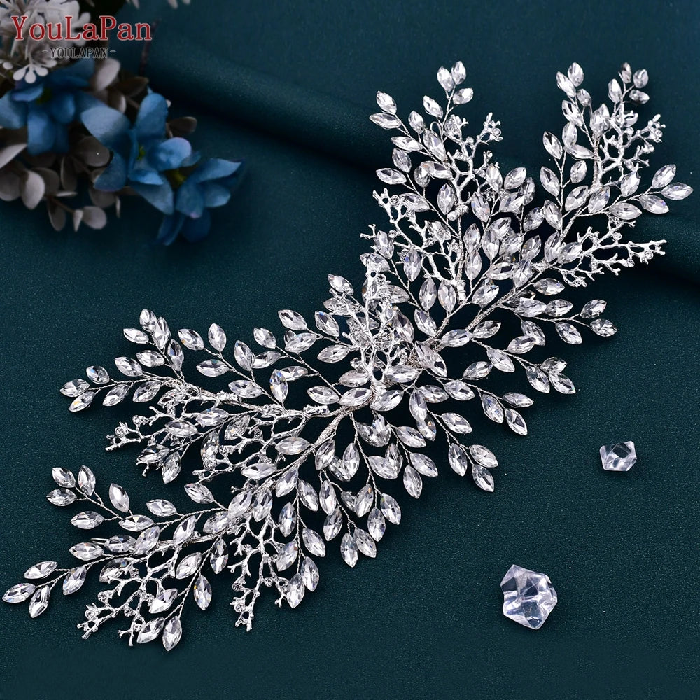 Wedding Hair Accessories Rhinestone Tiara Bridal Headdress Pageant Crown Hair Clip