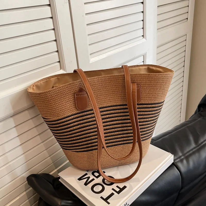 Straw women's summer bag large capacity shoulder bag