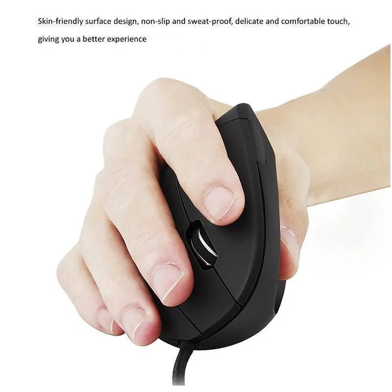 Wired Right Hand Vertical Gaming RGB Mouse