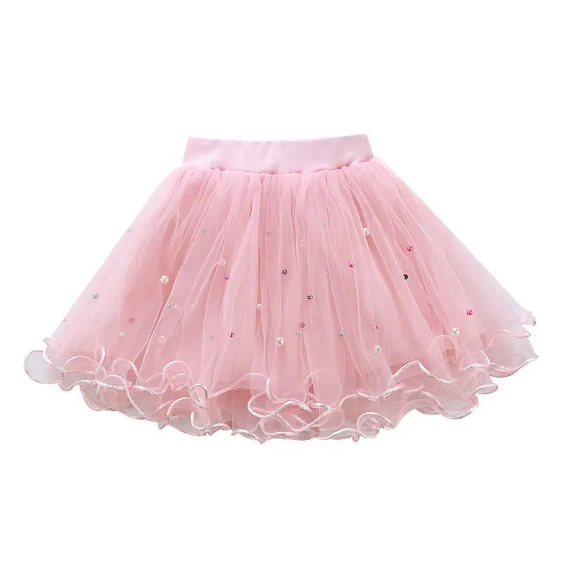 Girls Tutu Fluffy Princess Ballet Dance Tulle Mesh Skirt