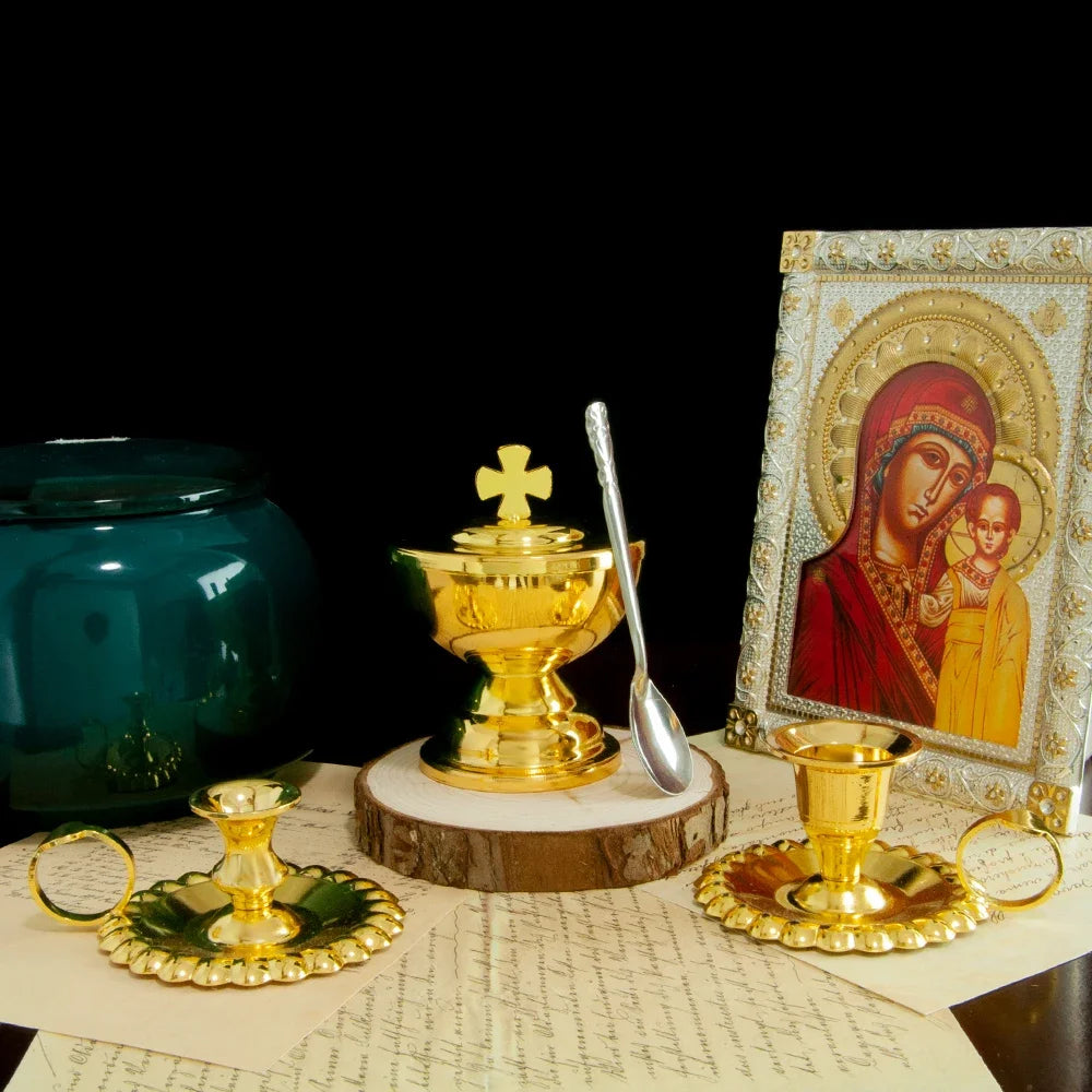 Religious Church Rituals Gold-plated Communion Cups Mass Supplies Ceremonial Supplies Alloy Materials