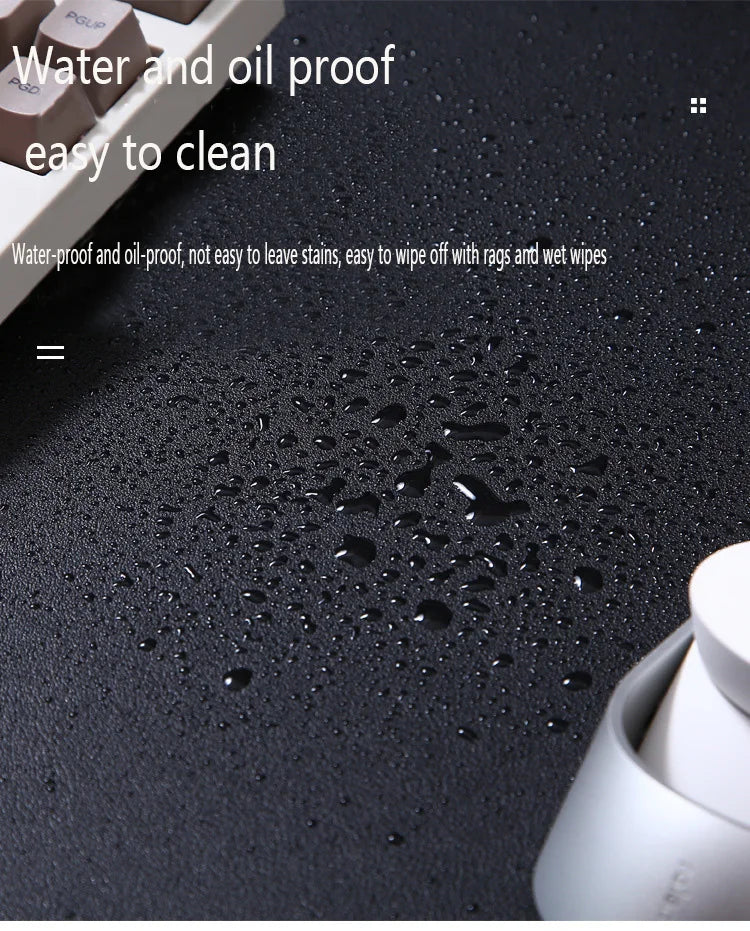 Portable Mousepad Waterproof Non-slip PU Suede