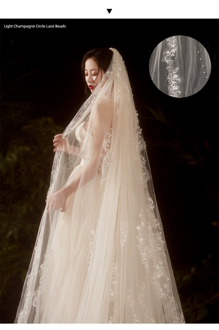 Bride Wedding Long Big Tailing Veil