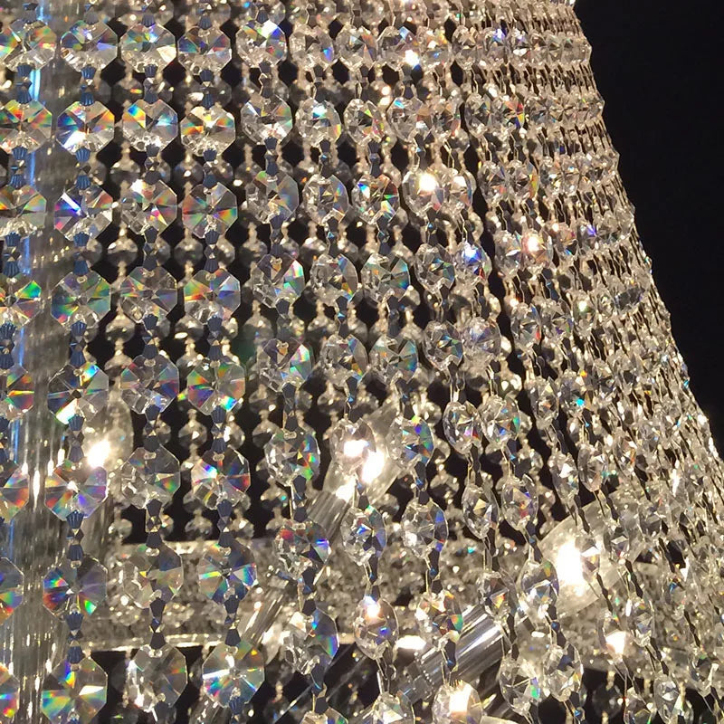 Empire Luxury Gold Crystal Chandelier for Foyer Kitchen Island light Staircases Ceiling Light Hanging Lamp