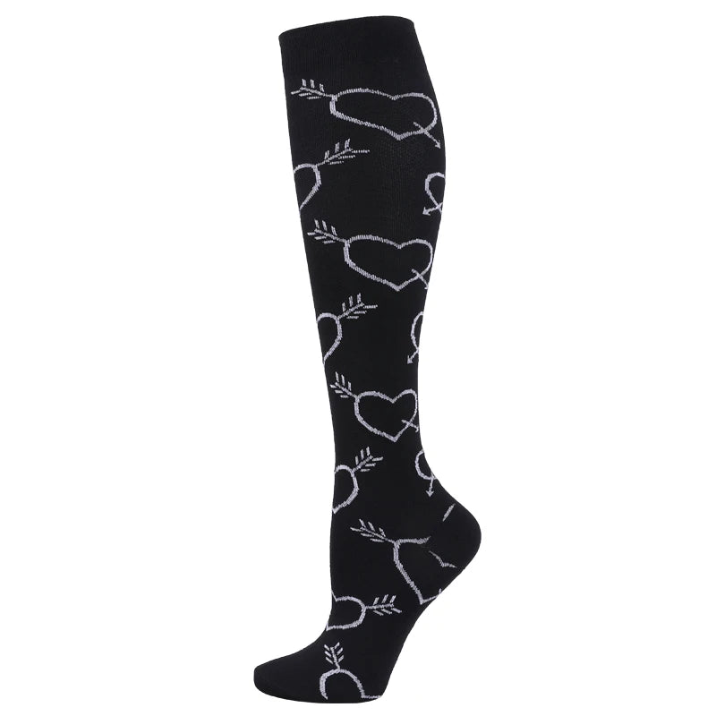 New Compression Socks Men Women Graduated 20-30 Mmhg Fit For Medical Edema Diabetes Varicose Veins, Running Compression Socks