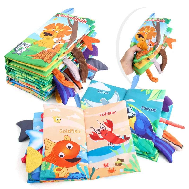 New Baby Cloth Books Visual and Auditory Training Early Educational Toys for Toddlers 12-72 Month