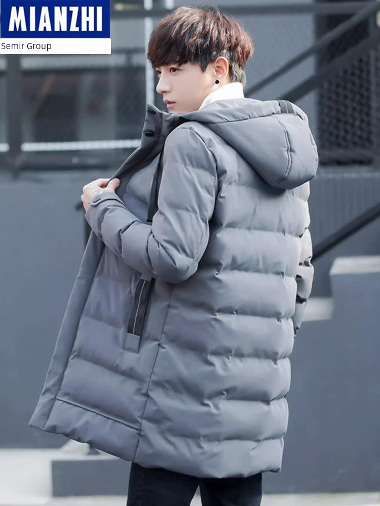Men's Down Jacket Thickened Warm Leisure Stand-up Collar Slim Fit Cold-Proof Cotton-Padded Coat