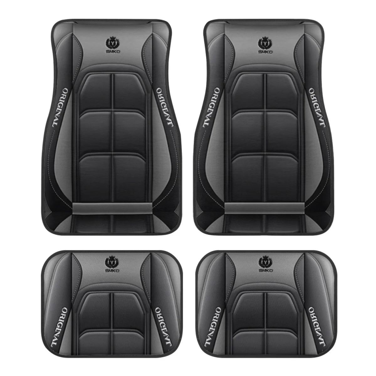4pcs Y Car Floor Mats - Rug Pads with Non-Slip Backing, Washable, Universal Fit Car Protection Pad Auto Interior Accessories