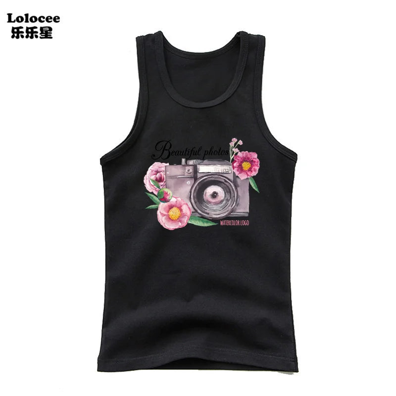 Girl Summer Pink Tanks Tops