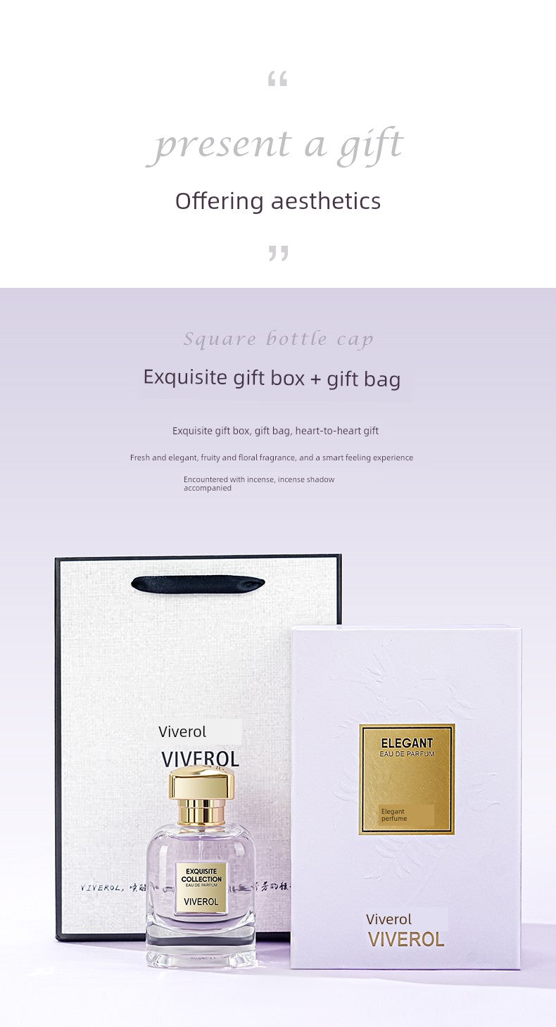 Viverol Women Long-Lasting Light Perfume Fresh Elegance Wisteria Flower Fragrance Gift Box
