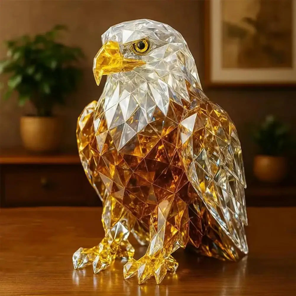 Artificial Crystal Animal Sculpture Clear Glass Figurine Statues for Home Office Decoration Ornament