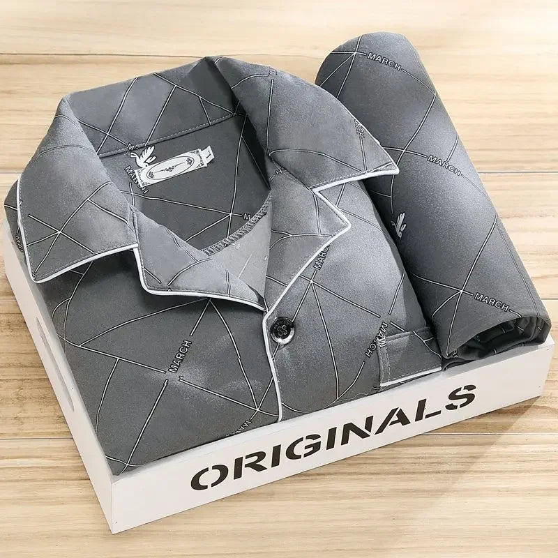 Men's 100% Cotton Long Sleeve Pajama Set