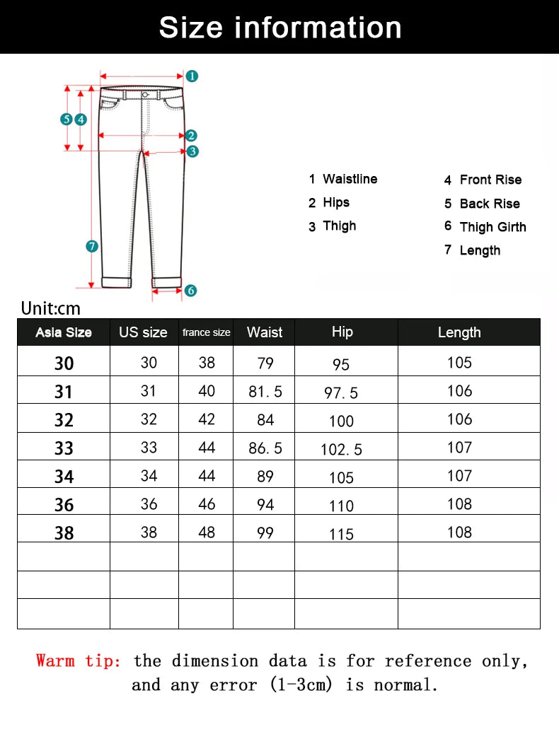 Summer Thin Men's Elastic Cotton Blue Jeans Comfortable Straight Casual Wear Pants