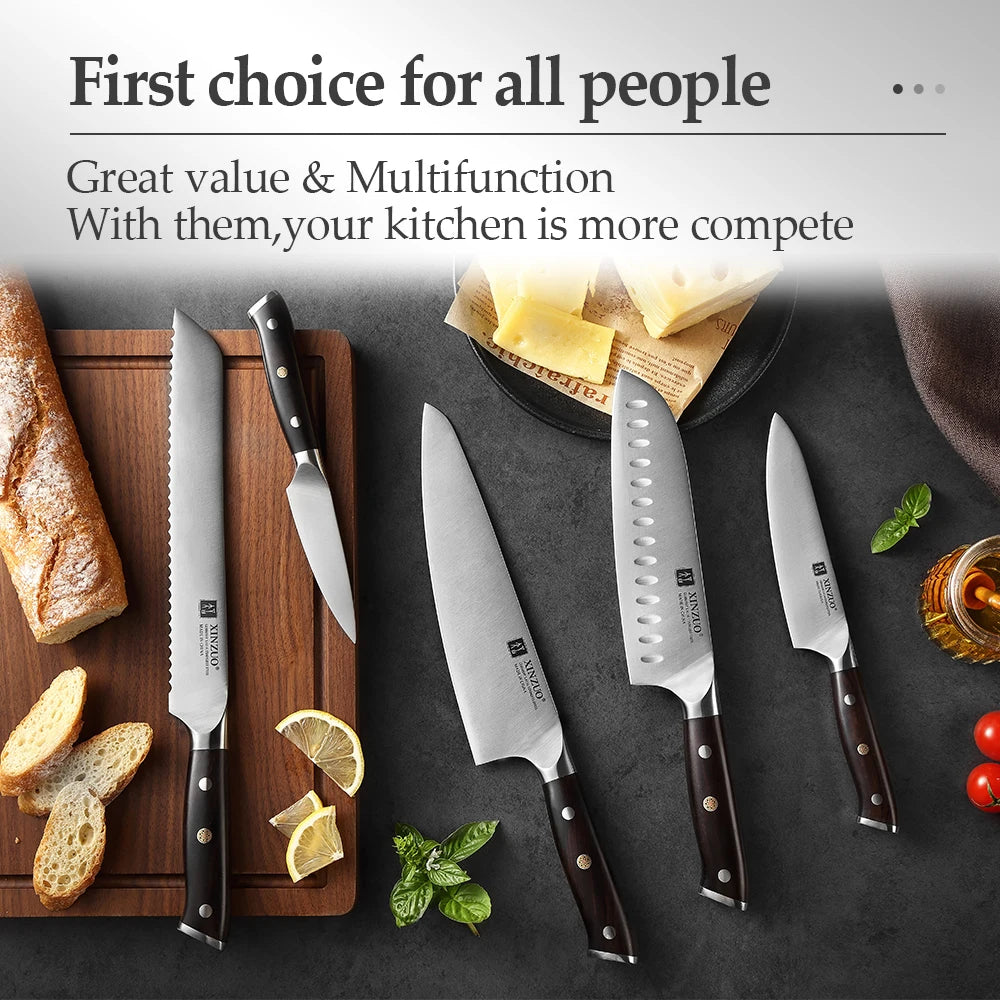 5 PCS Kitchen Knives Set German