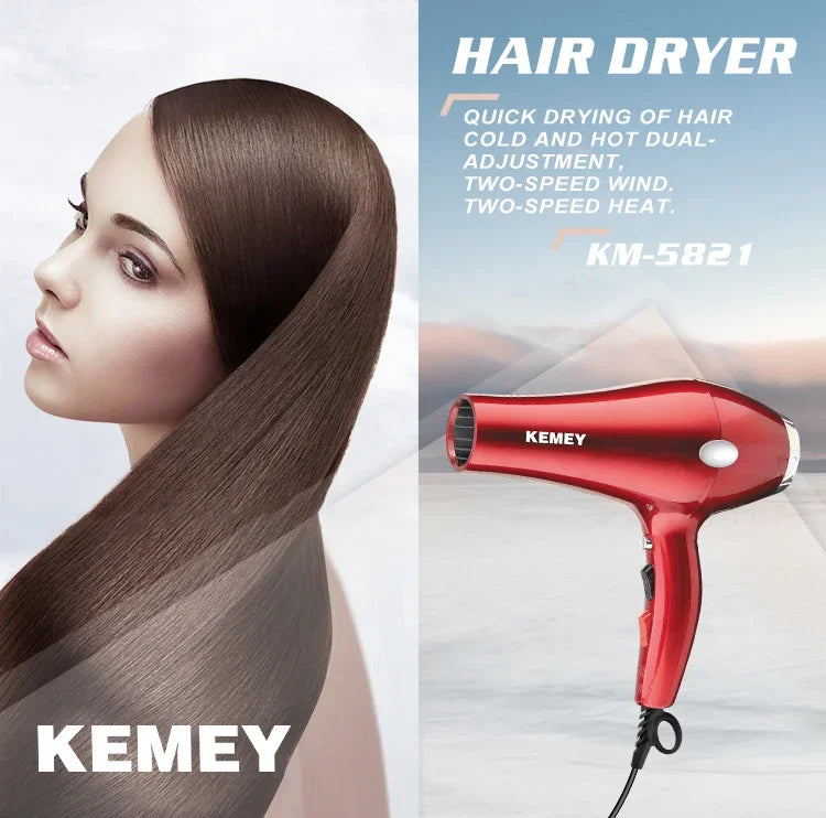 KM-5821 high-quality negative ion 3500W high-power dual speed cold and hot hair dryer