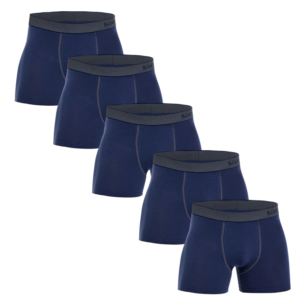 5Pcs Men's Cotton Underwear Short Boxers