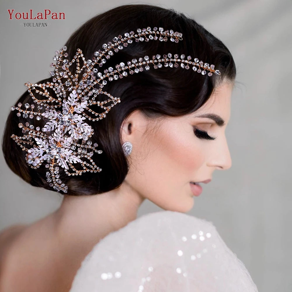 Wedding Hair Accessories Rhinestone Tiara Bridal Headdress Pageant Crown Hair Clip
