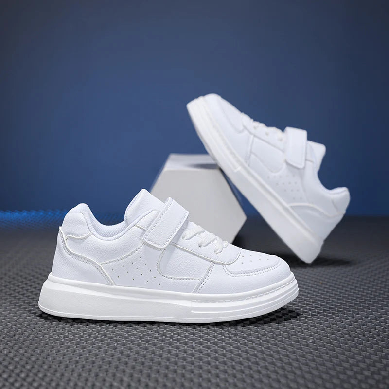 Kids Boys Girls Breathable Sneakers Sports Running Casual Shoe Leather Non-slip Soft