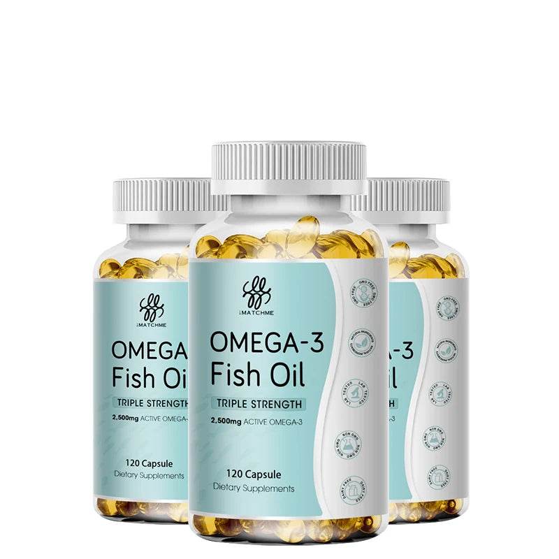 3600mg Triple Strength Omega 3 Fish Oil Supplement Rich EPA & DHA, Omega 3 Supplements for Heart, Brain & Immune Support