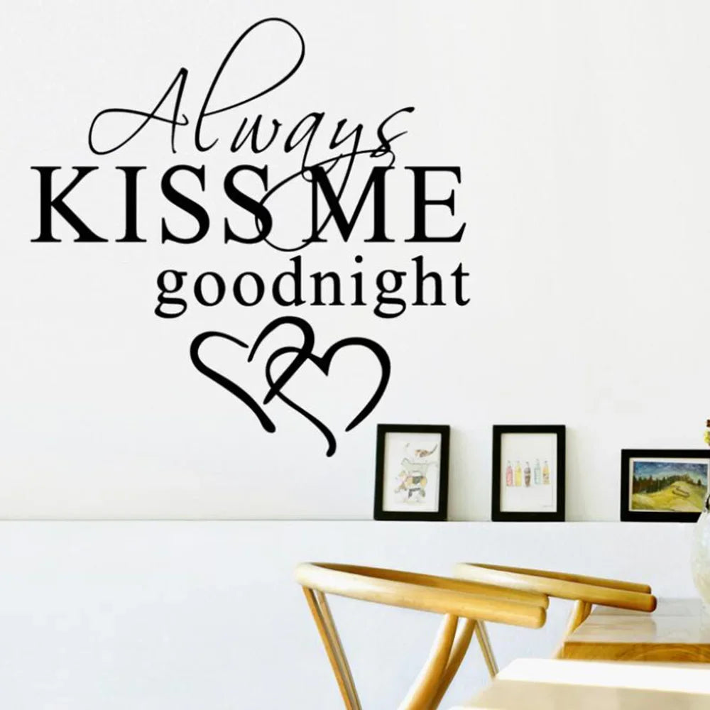 Kiss Me Goodnight Art Wall Sticker Decor