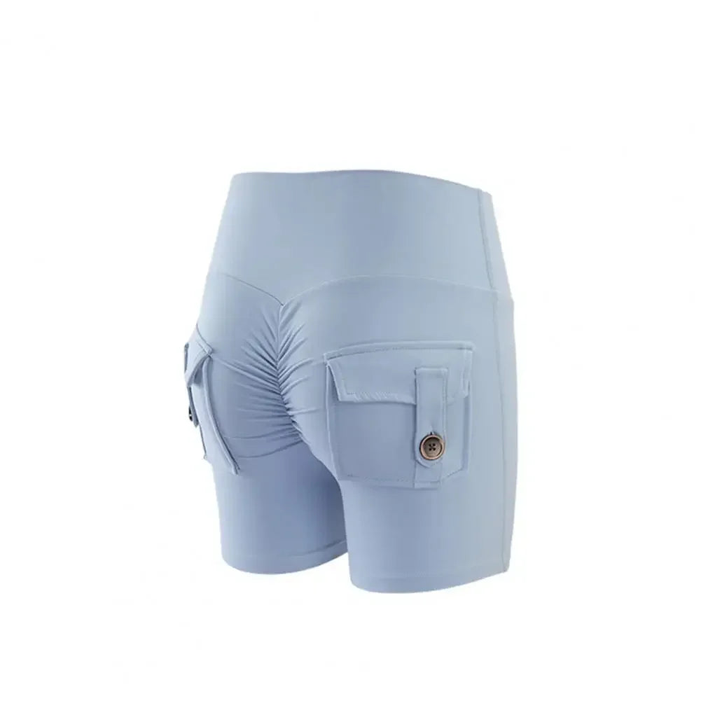 Summer Fitness Exercise Yoga Three-Quarter Pants Cargo Pocket Shorts