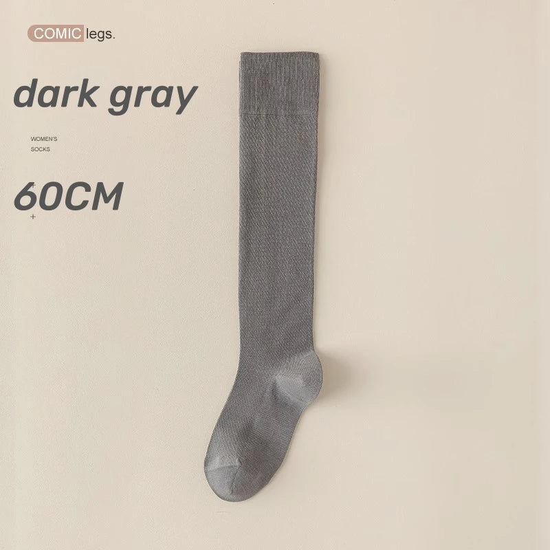 1 Pair High-quality Women's Long Tube Summer Cool Mid Calf Socks