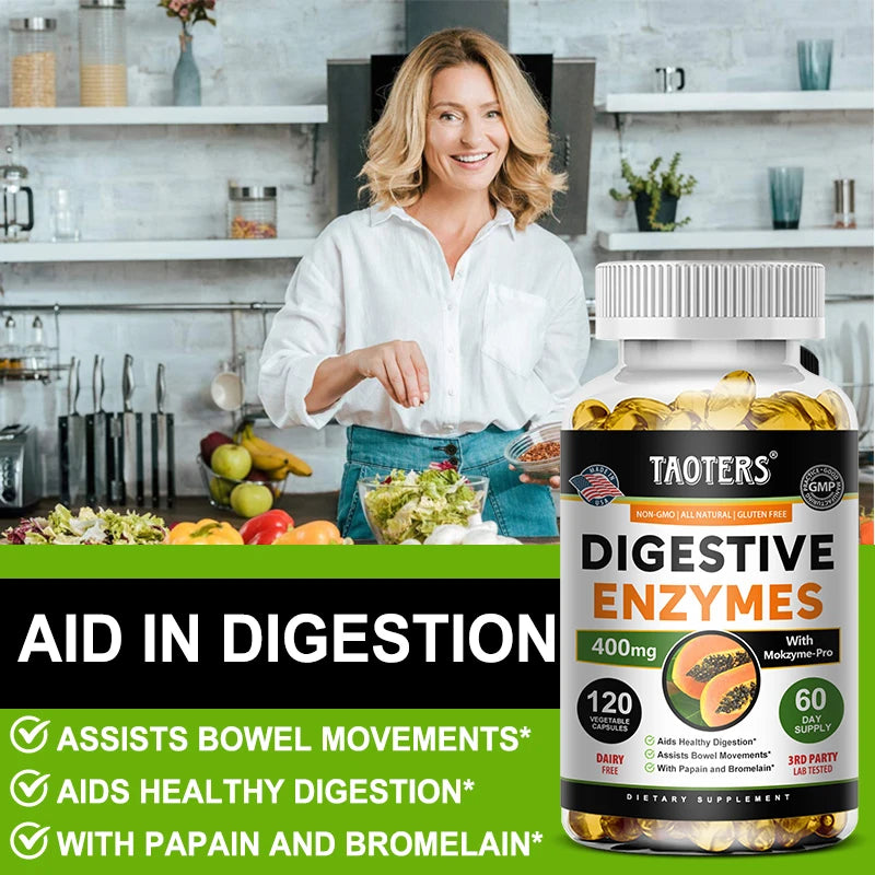 Digestive enzyme supplements for adults capsules Beneficial bacteria Immune system support and healthy digestion