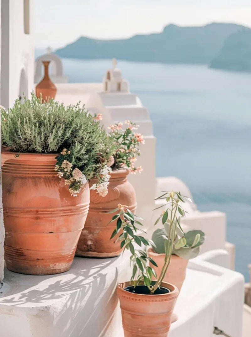 Santorini Modern Landscape Posters Prints Canvas