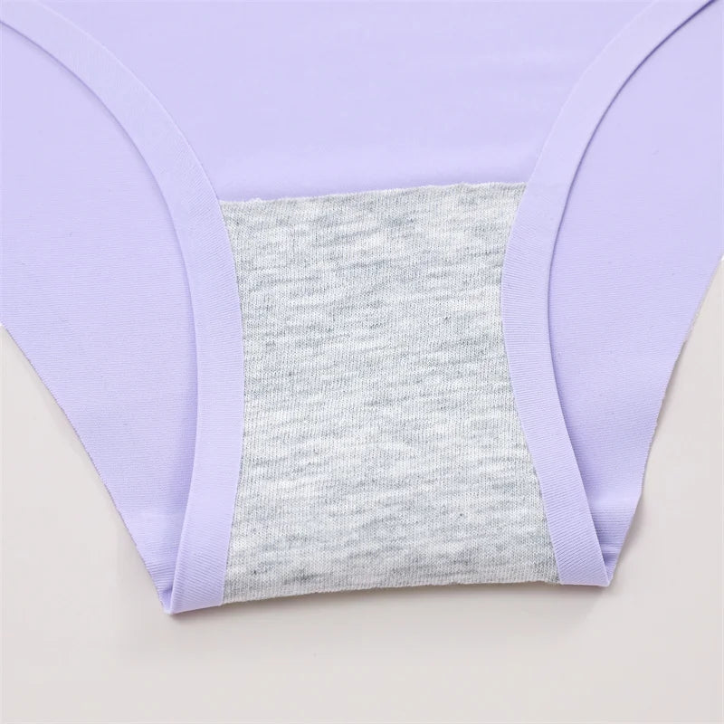 6PCS Women Seamless Panties Ice Silk Ultra Thin soft Low Rise