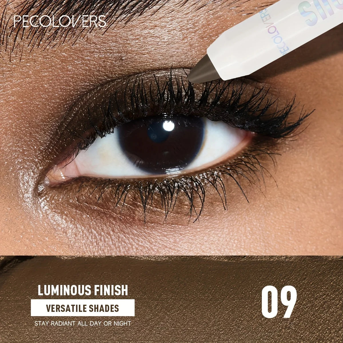 1PC Waterproof Eyeshadow Sticks Long Lasting Shimmer Glitter and Matte Neutral Brown Eyeshadow Pencil Crayon
