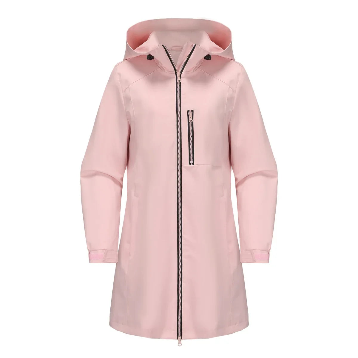 Spring Women's Hooded Long Jacket, Size S-3XL
