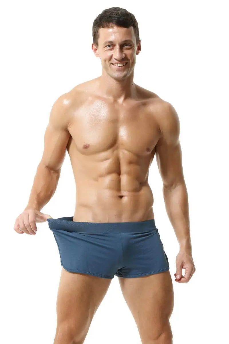 Men's Loose Sleepwear Shorts Mesh Breathable Pajamas Shorts