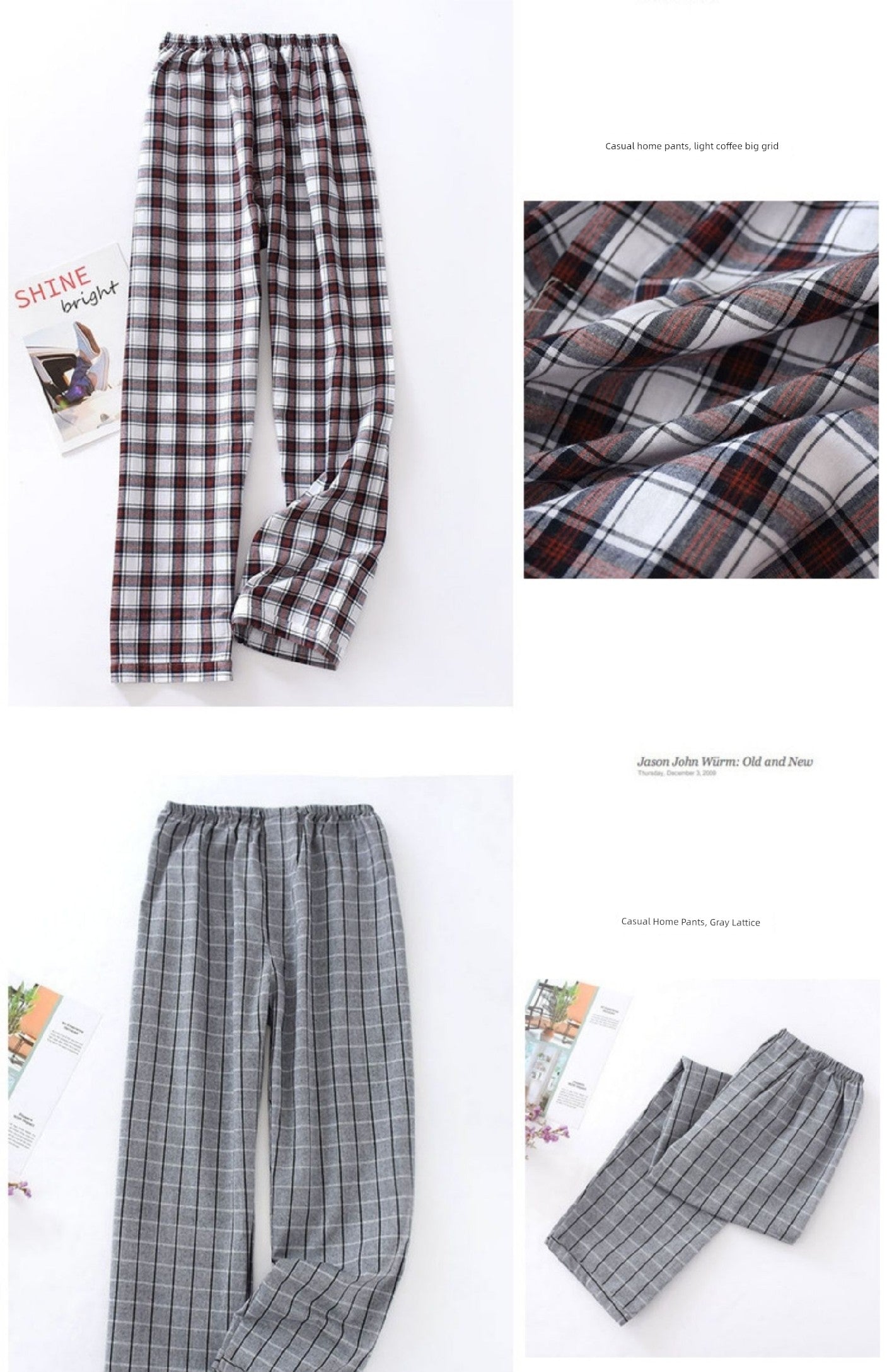 Men Pure Cotton Spring and Summer Pajama Pants