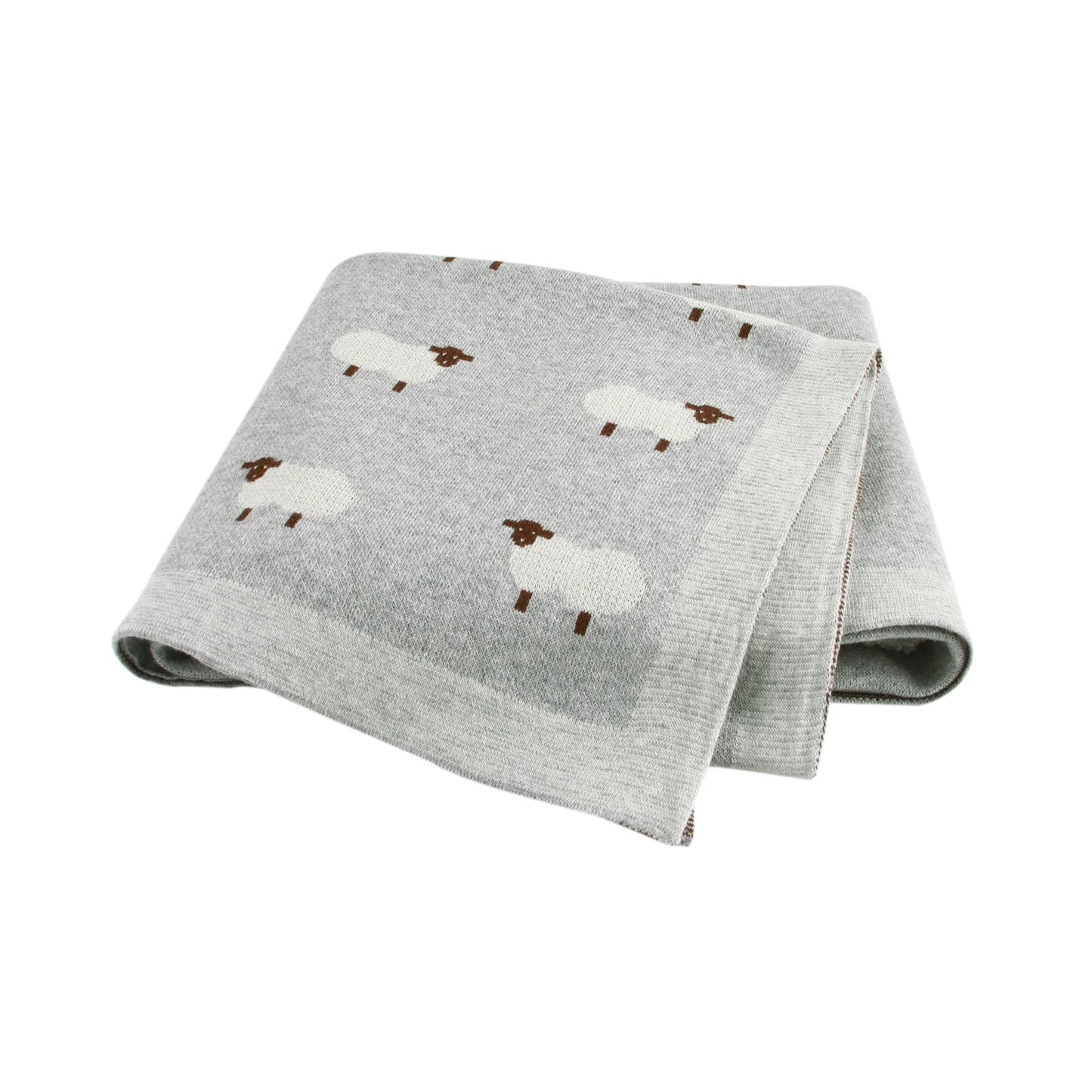 Cotton Knitted Baby Blanket Newborn Boys Girls Super Soft Stroller Basket Swaddle Wrap 100*80cm Infant Receiving Quilt