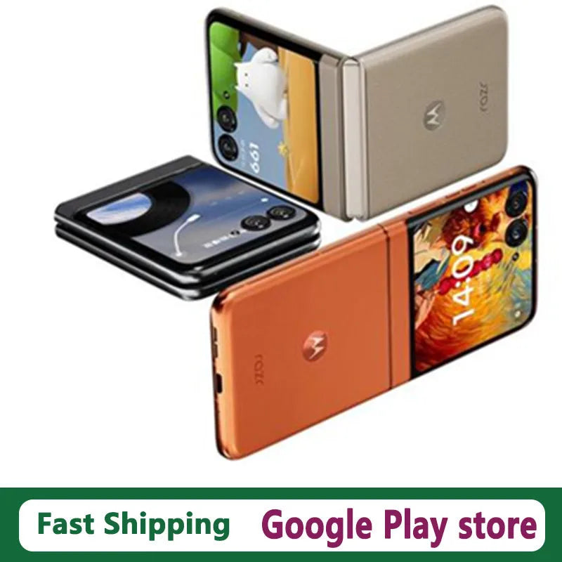 Global Firmware Motorola Moto Razr 50 Cell Phone 6.9" OLED Folded Screen Wireless Charge 50.0MP Camera Dimensity 7300X Dual Sim