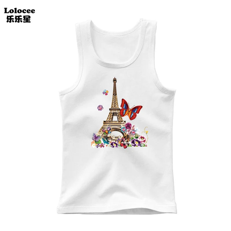 Girl Summer Pink Tanks Tops