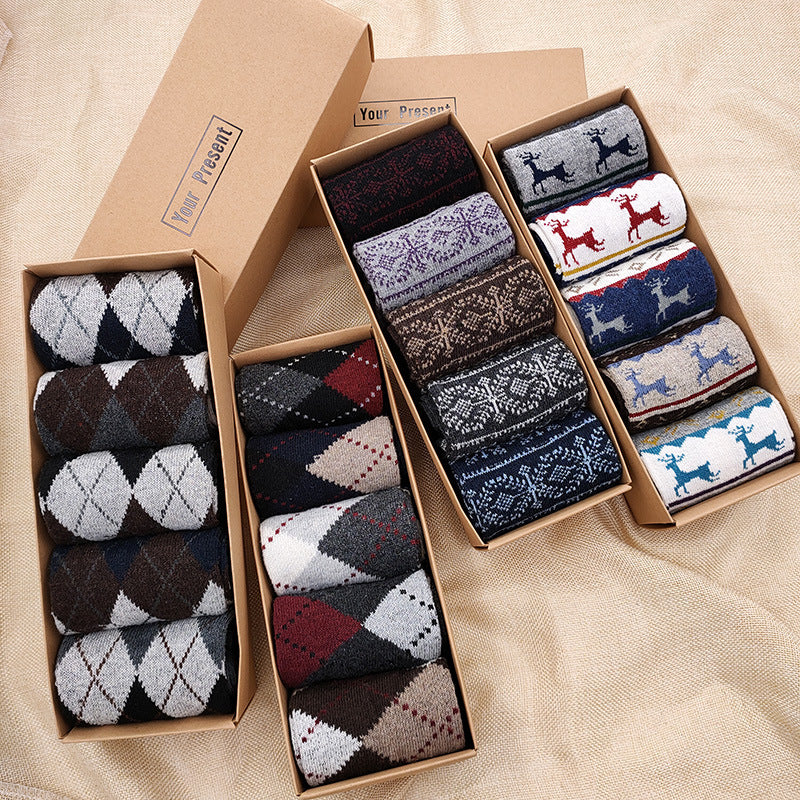 High Quality 5 Pairs Casual Cotton Male Boy Socks