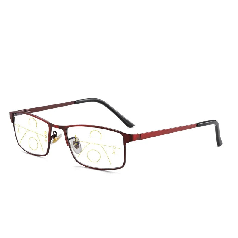 Progressive Multi-focus Reading Glasses for Men Women Anti-blue Light Near Far Reading Glasses Anti-radiation Metal Gafas