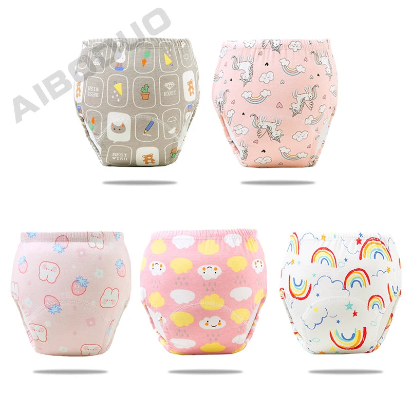 Reusable Infant Ecological Baby Diaper Training Pants Waterproof Washable Breathable Cotton Baby Underwear