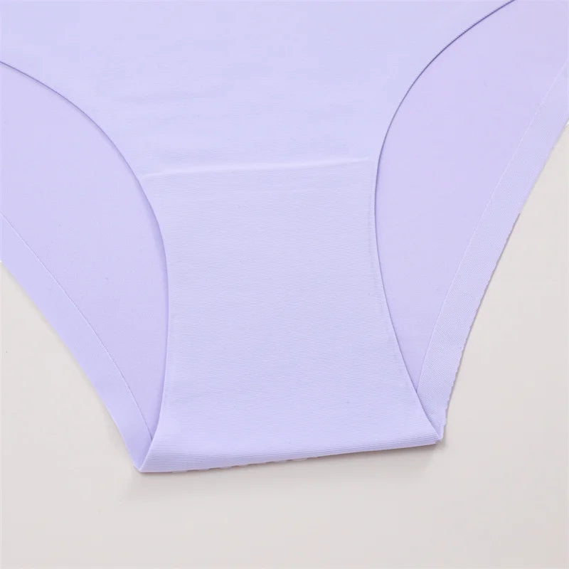 6PCS Women Seamless Panties Ice Silk Ultra Thin soft Low Rise