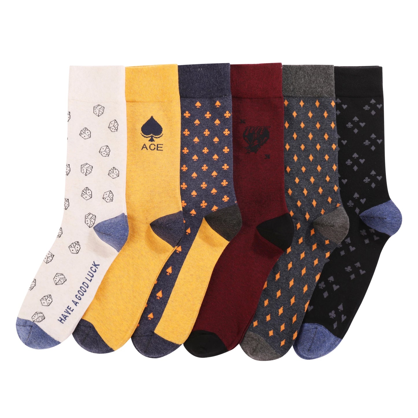1Pairs Men's Fun Cool Breathable CottonCasual Socks Fun Patterns