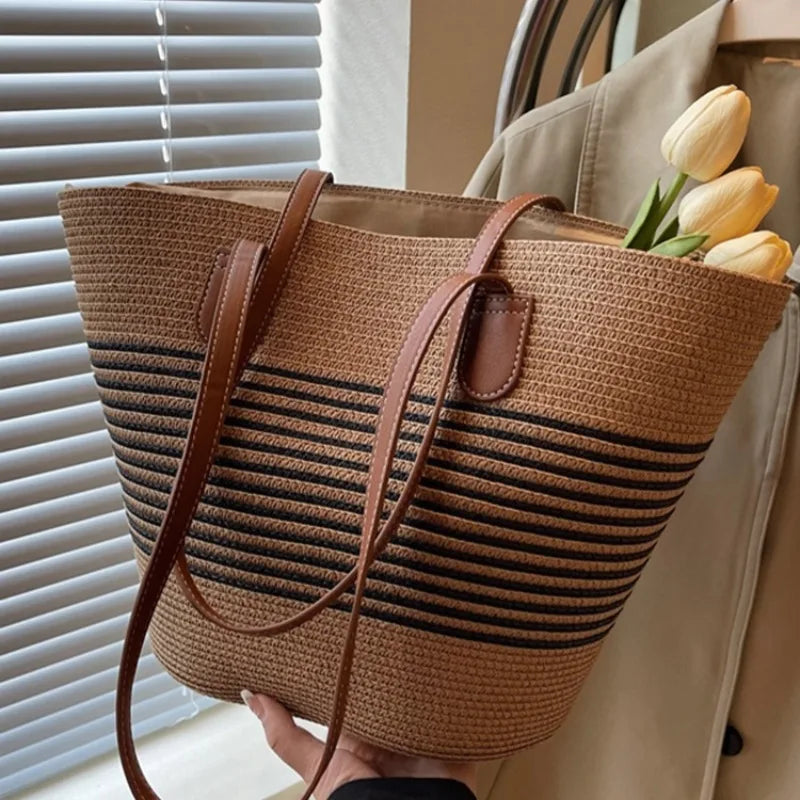 Straw women's summer bag large capacity shoulder bag