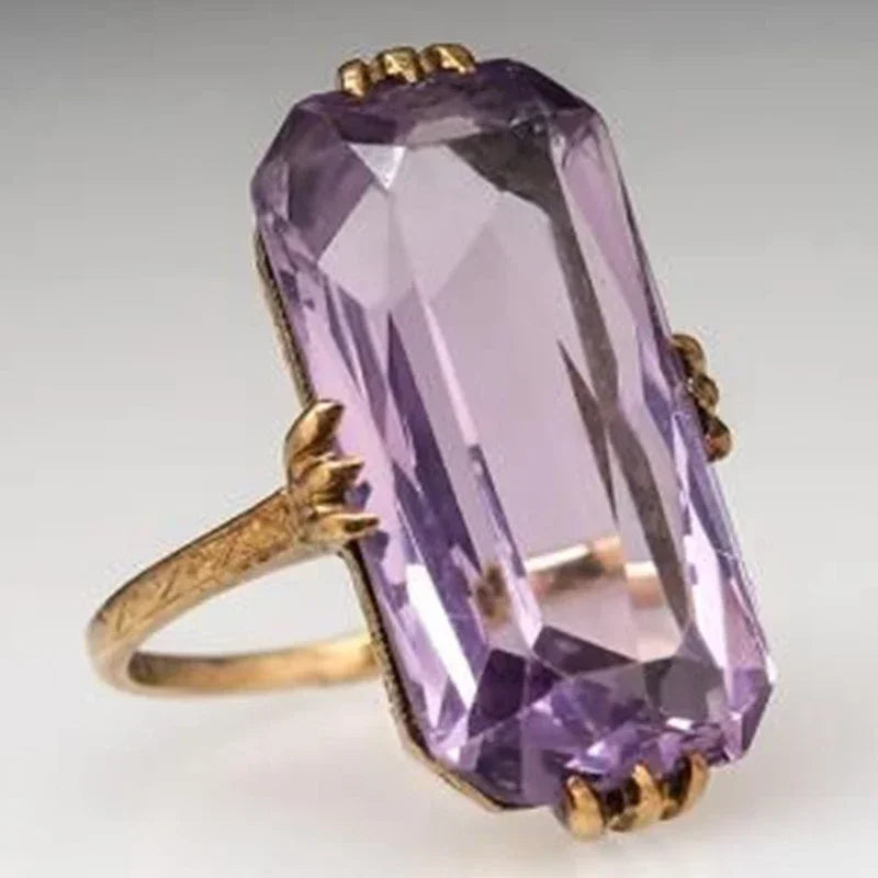 Gorgeous Exquisite High-end Women Crystal Zircon Rings
