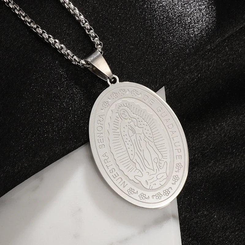 Unisex Virgin Mary Blessing Necklace Pendant