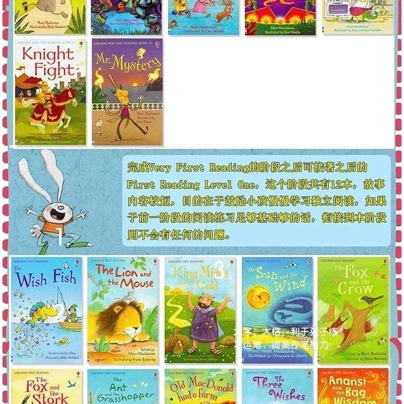 50 Books/Set Usborne My First Reading Library English Picture Books Baby Early Childhood Words Learning Gift for Kids