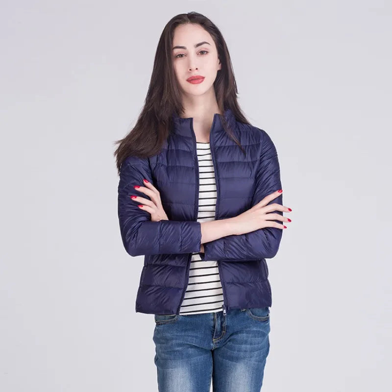 Women Ultra Lightweight Packable Puffer Coats Slim Fit
