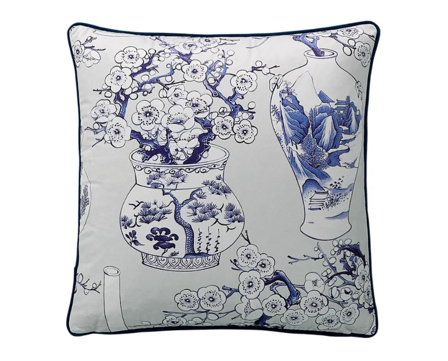 Tiger Home Cushion Velvet Cover Cheetah With Ginger Jar Decorative Pillow Case
