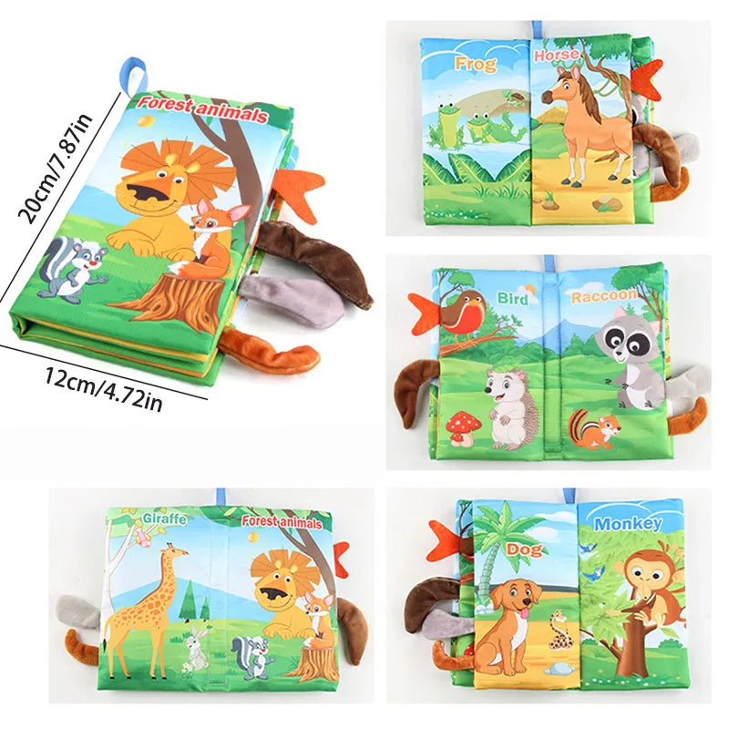 New Baby Cloth Books Visual and Auditory Training Early Educational Toys for Toddlers 12-72 Month